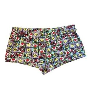 Super Mario Nintendo Women Plus 2XL Lounge Shorts Mario Peach Toad Sleepwear